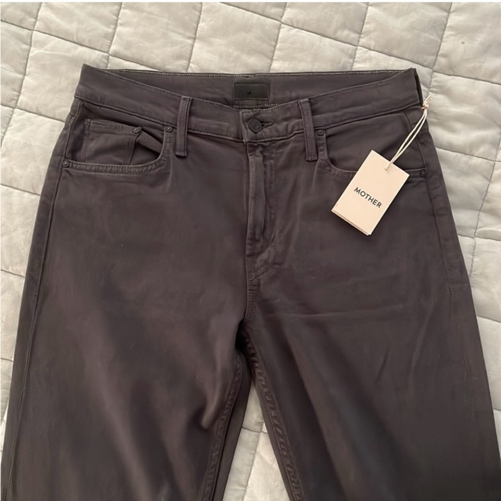 MOTHER Women's Straight Leg Jeans - Charcoal - Picture 5 of 7